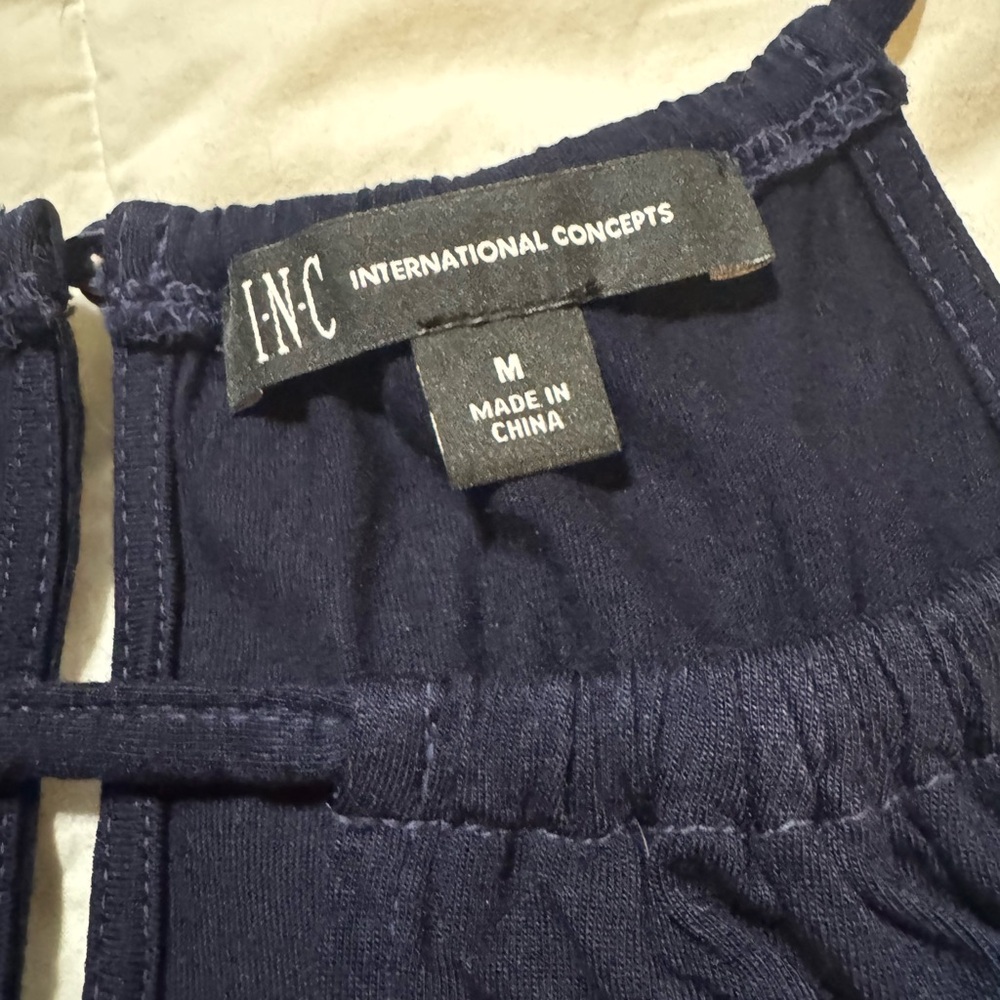 INC International Concepts Navy Halter Top - Picture 3 of 3